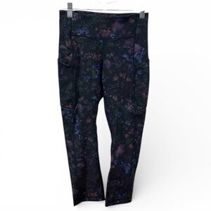 Lululemon Speed Up Crop (21") Frozen Flourish Multi - Size 4 - EUC
